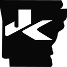 2 of  JK Arkansas Decal Stickers Logo Black color