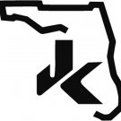 2 of JK Florida Decal  Stickers Logo Black color