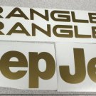 Set of WrangleR Replacement Vinyl Stickers Decals gold Set Set of WrangleR Replacement Vinyl Stickers Decals gold Set