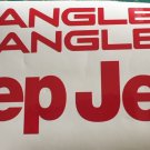 Set of Wrangler Replacement Vinyl Stickers Decals red Set Set of Wrangler Replacement Vinyl Stickers Decals red Set