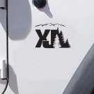 set of  XJ mountain Replacement Stock Logo Black