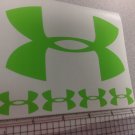 Under Armour Decal Sticker Vinyl 1 Of 5" And 4 Of 1.25" L.Green Window Surfboard Under Armour Decal Sticker Vinyl 1 Of 5" And 4 Of 1.25" L.Green Window Surfboard