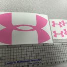 Under Armour Decal Sticker Vinyl 1 Of 5" And 4 Of 1.25" pink Window Surfboard