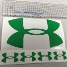 Under Armour Decal Sticker Vinyl 1 Of 5" And 4 Of 1.25" green Window Surfboard Under Armour Decal Sticker Vinyl 1 Of 5" And 4 Of 1.25" green Window Surfboard