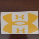Under Armour Decal Sticker Vinyl 1 Of 5" And 4 Of 1.25" yellow Window Surfboard Under Armour Decal Sticker Vinyl 1 Of 5" And 4 Of 1.25" yellow Window Surfboard