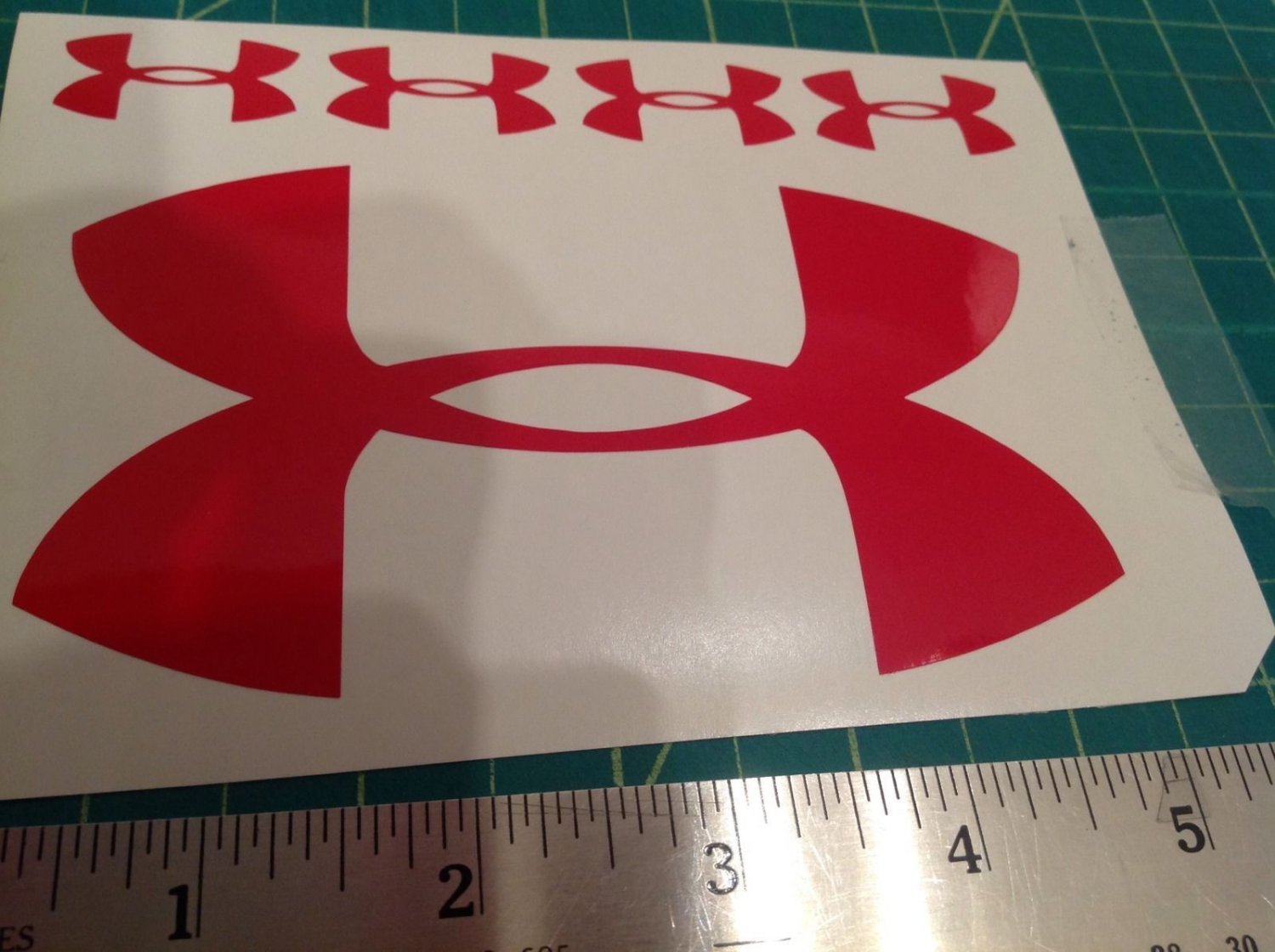 Under Armour Decal Sticker Vinyl 1 Of 5" And 4 Of 1.25" red Window