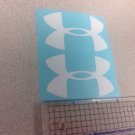 Under Armour Decal white Sticker Vinyl 3 Of 3" Windows Surfboard Car Laptop Under Armour Decal white Sticker Vinyl 3 Of 3" Windows Surfboard Car Laptop