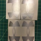 Under Armour Decal silver Sticker Vinyl 4 Of 3" Windows Surfboard Car Laptop