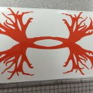 Under Armour/Armor Antlers vinyl decal/sticker Deer Outdoors Hunting*orange* Under Armour/Armor Antlers vinyl decal/sticker Deer Outdoors Hunting*orange*