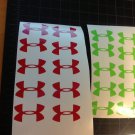 Under Armour Decal Sticker Vinyl 20 Of 1.25" RED Green Windows Surfboard Car
