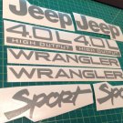 Set of Sport 4.0L replacement fender decals for TJ car_silver Set of Sport 4.0L replacement fender decals for TJ car_silver