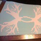BIG Under Armour/Armor Antlers vinyl decal/sticker 12" WHITE Logo Hunting