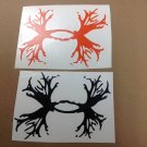 2 Under Armour/Armor Antlers vinyl decal/sticker Outdoors Hunting orange black