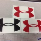 Under Armour Decal Sticker Vinyl 3 Of 5" Windows Surfboard Red Black Combo