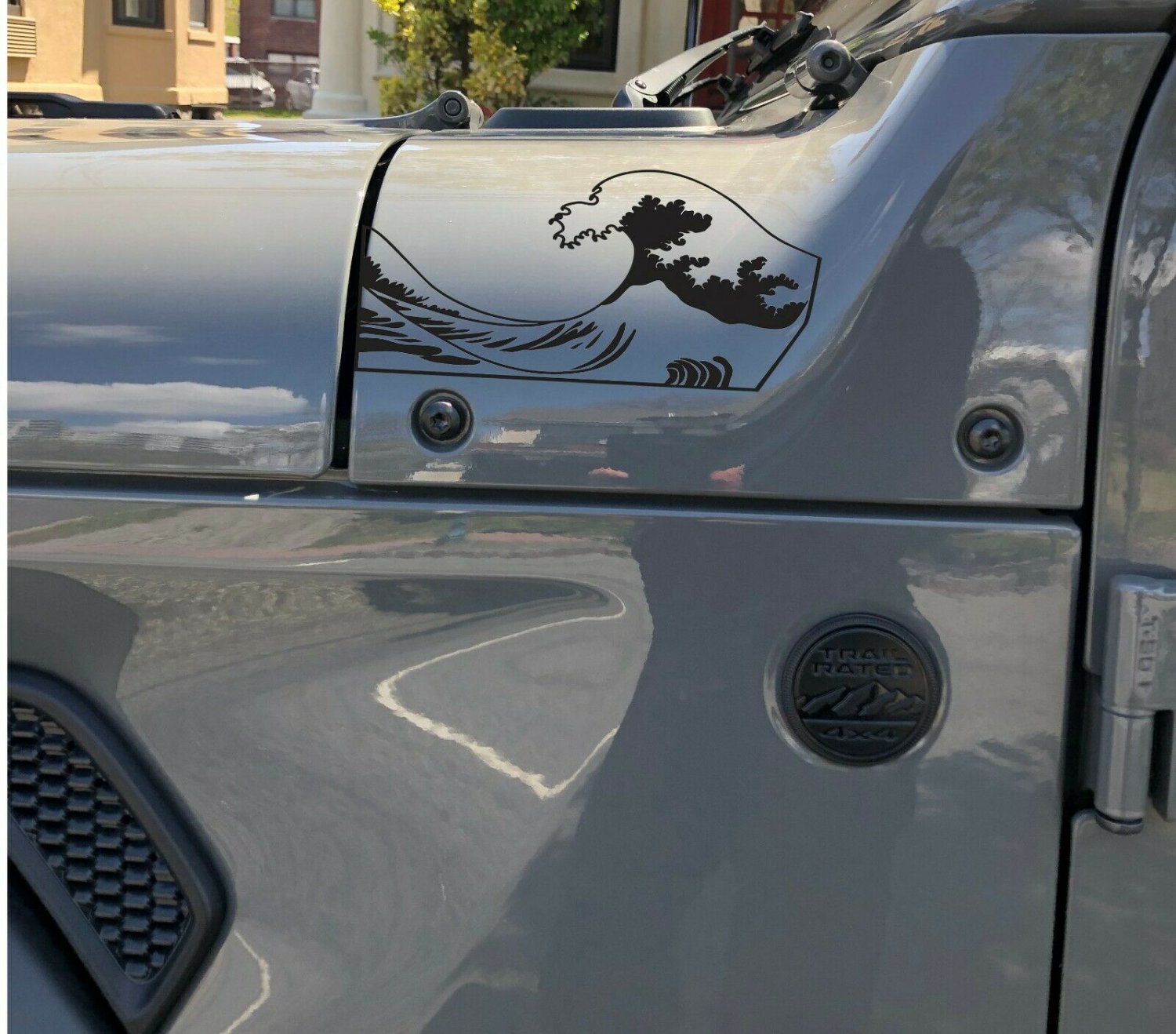The Great Wave off Kanagawa hood Vinyl Stickers pair Decal JL