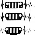 Decal - 7 Slot Grill fit JL JK TJ car Model Decal Vinyl Sticker- pick