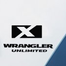 2 of  wrangler unlimited X Decal Stickers Black