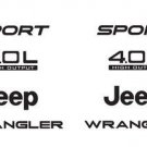 Sport 03-06 Vinyl Refresh Kit TJ 4.0L Stickers Emblem Sport 03-06 Vinyl Refresh Kit TJ 4.0L Stickers Emblem