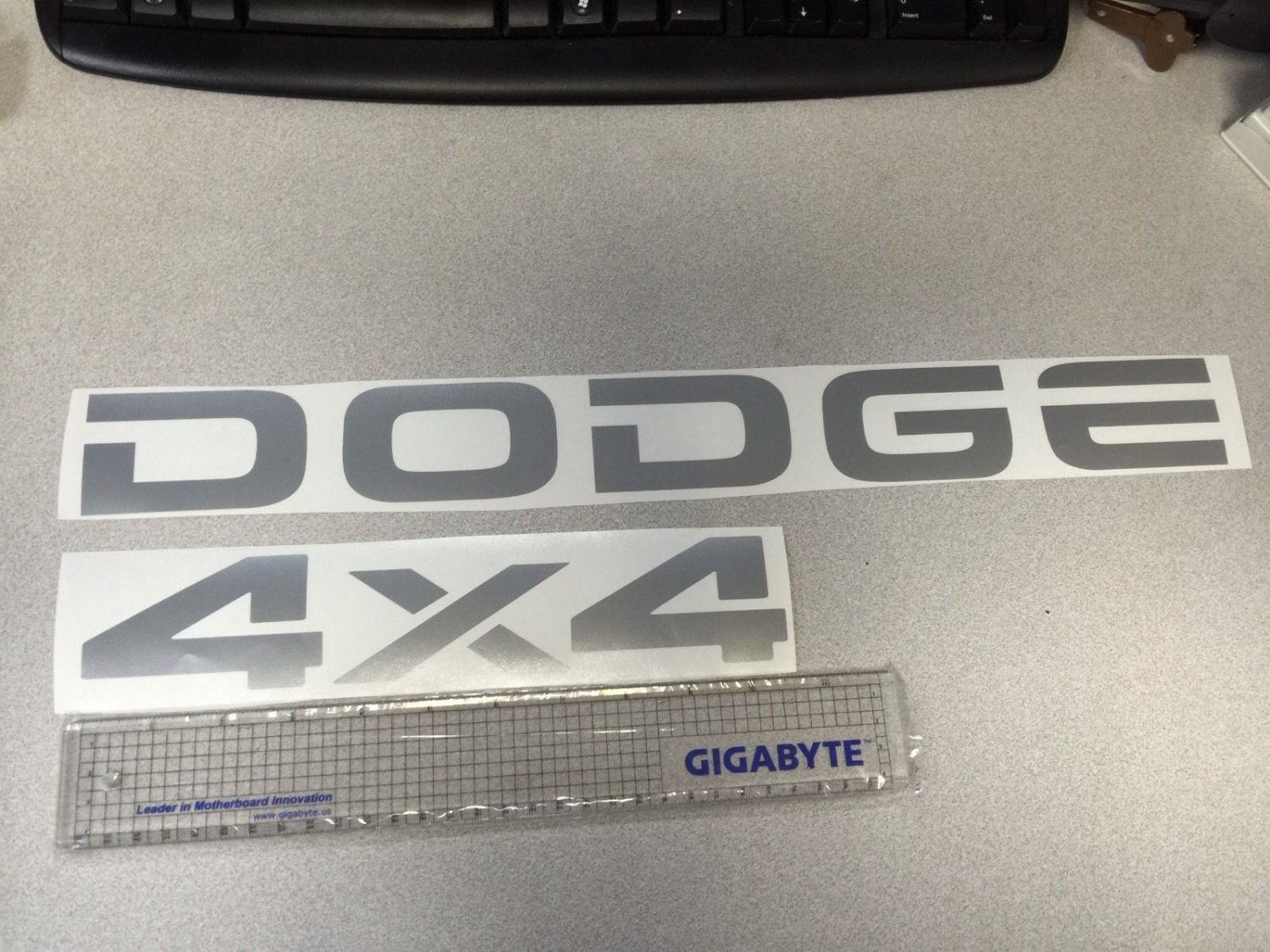 Dakota Tailgate decal stickers 4X4 RAM DAKOTA SPORTS silver