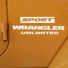 Wrangler Unlimited TJ Replacement Set Decals car truck- white