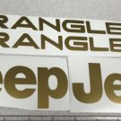 Set of 2 wrangler Fender Replacement Decal | YJ TJ gold