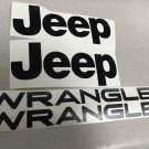 Set of 2 wrangler Fender Replacement Decal | YJ TJ Black