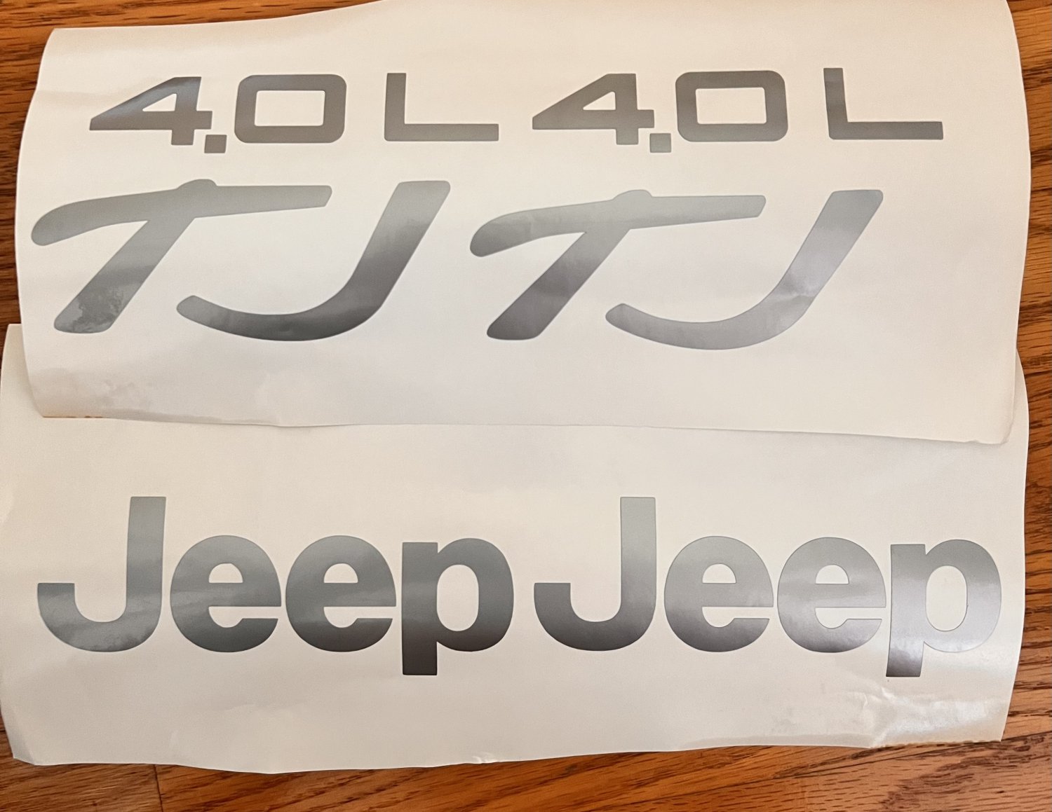Set of Car Decals 4.0L Replacement Vinyl Stickers for TJ