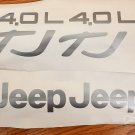 Set of Car Decals 4.0L Replacement Vinyl Stickers for TJ