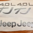 Set of Car Decals 4.0L Replacement Vinyl Stickers for TJ