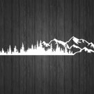 Mountain and Treeline Vinyl Decal