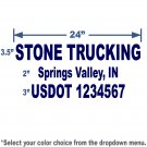 24"X12" USDOT NUMBER STICKER x 2