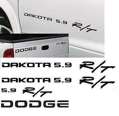 Dodge Dakota RT sticker doors tailgate kit decals stickers 5.9 r/t vinyl decal_BLK