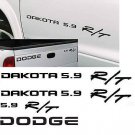 Dodge Dakota RT sticker doors tailgate kit decals stickers 5.9 r/t vinyl decal_BLK