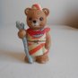Homco Home Interiors African Attire Bear Figurine Holding a Staff #1406