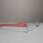 Reading Glasses Lightweight Rimless Frameless Frosted Pink & Tube Case +3.00 Q7