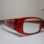 D'amor Reading Glasses Electroplated Logo on Sides Spring Hinged +1.75 Red J5