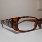 D'amor Reading Glasses Electroplated Logo on Sides Spring Hinged +2.50 Browns J5