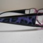 Cheetah Reading Glasses Double Temple Animal Print Black & Purple +2.50 R2