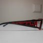 Cheetah Reading Glasses Double Temple Animal Print Black & Red +1.25 R2