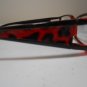 Cheetah Reading Glasses Double Temple Animal Print Black & Red +1.25 R2