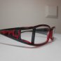 Cheetah Reading Glasses Double Temple Animal Print Black & Red +1.25 R2