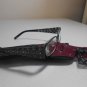 Foster Grant Reading Glasses Black & Rhinestone Loop Case Spring Hinge +2.50 A4