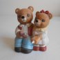 Homco Home Interiors Father & Daughter Camping Bear Figurine  #1446
