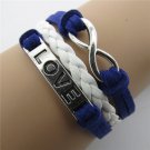 Europen Retro Anchor Love Eight Handmade Infinity Bracelet
