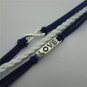 Europen Retro Anchor Love Eight Handmade Infinity Bracelet