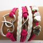 Europen Retro Heart Handmade Infinity Bracelet