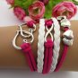 Europen Retro Heart Handmade Infinity Bracelet