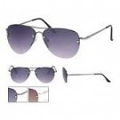 In Style Semi Rimless Metal Framed Unisex Classic Aviator Sunglasses UV400 Retro