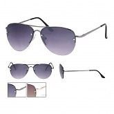 In Style Semi Rimless Metal Framed Unisex Classic Aviator Sunglasses UV400 Retro