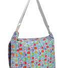 Blue Owl Print Lightweight Messenger Satchel Fashion Shoulder Bag College School
